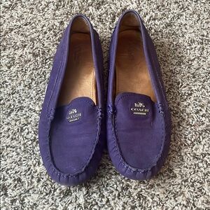 Coach Purple Suede Flats Timeless Comfort